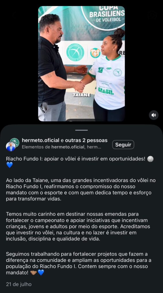 Deputado Hermeto é citado em denúncia de suposta coação política contra alunos de projeto esportivo. 4 WhatsApp Image 2026 08 13 at 13.15.47 1